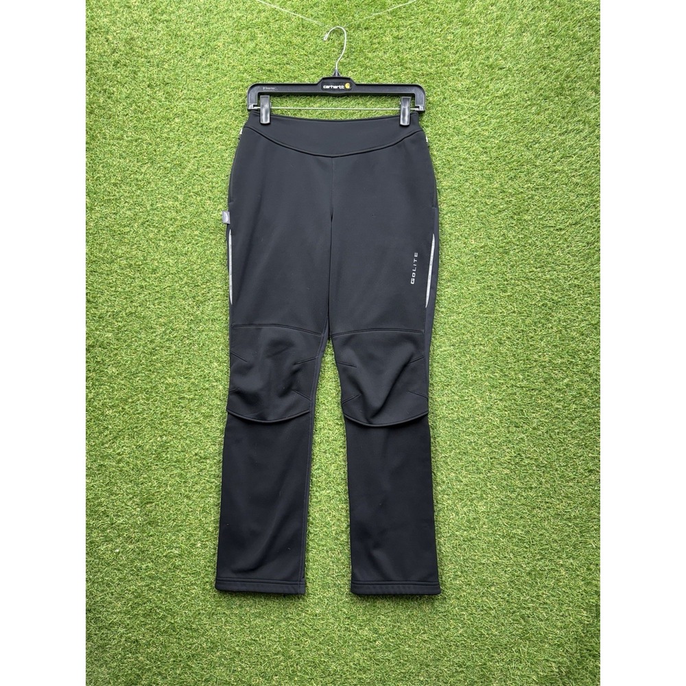 Golite Pants Womens XS Black Casual Stretch Drawstring Zip Leg Running 26x27